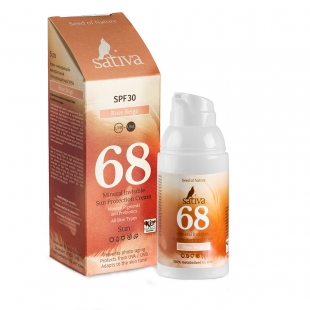 Крем солнцезащитный с тонирующим эффектом "№68 Rose Beige SPF 30" Sativa