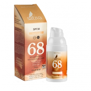 Крем солнцезащитный с тонирующим эффектом "№68 Sand Beige SPF 30" Sativa