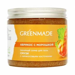 Скраб для тела сахарный "Смузи с абрикосовыми косточками" Greenmade