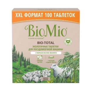 Таблетки "Bio-total" для посудомоечной машины, с маслом эвкалипта BioMio