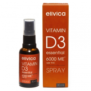 Добавка к пище "Витамин Д3 essential", спрей Elivica