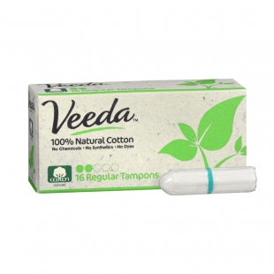 Тампоны "Veeda" Regular Tampons из натурального хлопка без аппликатора Veeda